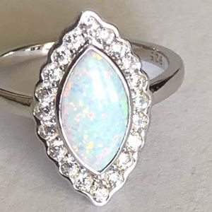 Mother of pearl sterling ring